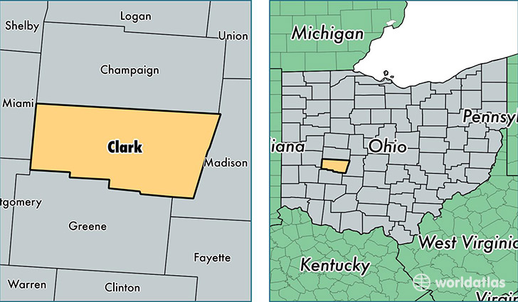 clark-county-ohio map